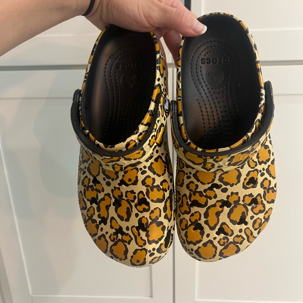 Disney leopard crocs